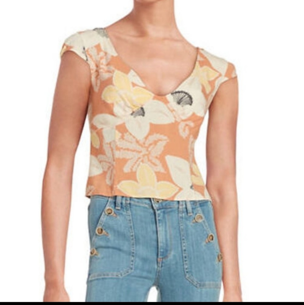 Free People into The Grove floral top